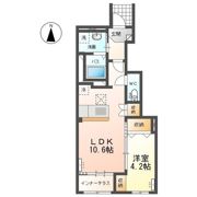 仮）高崎市上小鳥町T様新築アパートA棟の間取り画像