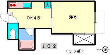 ハイツむさしのの間取り画像