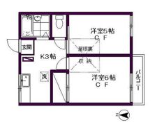 コーポラスアサヒの間取り画像