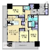 アルファパークナード高松THE TOWERの間取り画像