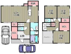 四条畷岡山戸建の間取り画像