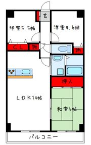 YFヒルズ宮山の間取り画像