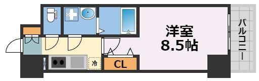 MELDIA CREST TAPP NAMBA-WESTの間取り画像