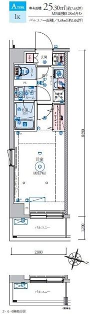 リヴシティ川崎新町の間取り画像