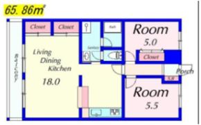 サンハイツ南志賀の間取り画像