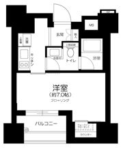 パークリュクス銀座monoの間取り画像