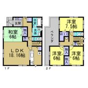 常滑市末広町1丁目戸建ての間取り画像