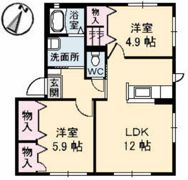 シェ 美の里の間取り画像
