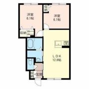 ディアコートAの間取り画像