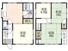 戸坂千足2丁目戸建の間取り画像