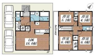 クレイドルガーデン朝霞市田島 第6 1号棟の間取り画像