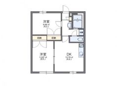 レオパレス鹿子木AREAⅠの間取り画像