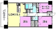 レーベン松山一番町 THE TOWERの間取り画像