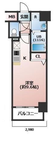 アクアプレイス南堀江の間取り画像