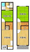東淀川区豊新4丁目 テラスハウスの間取り画像