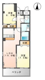 グレース・シャトー・エマⅡの間取り画像