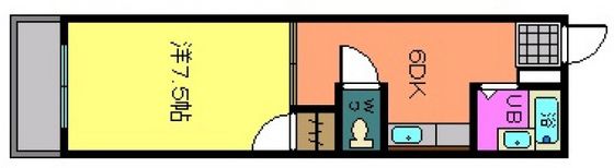 コーポ市村の間取り画像