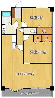 レイ・ブリック若園の間取り画像