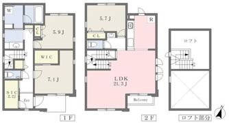 上用賀5丁目戸建C棟の間取り画像