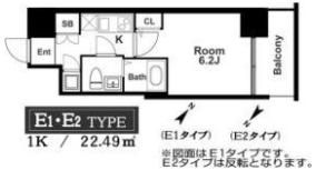 アドバンス西梅田ラシュレの間取り画像