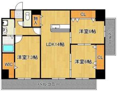 サンシャインロイヤル北九州の間取り画像