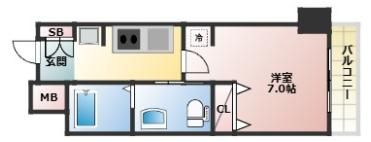 エステムコート新大阪Ⅹザ・ゲートの間取り画像