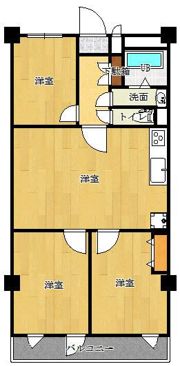 ラコティスカイマンションの間取り画像