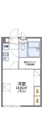 レオパレス袋井駅南の間取り画像