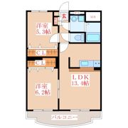 ユーミー姶良Aの間取り画像