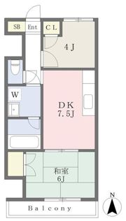 大橋壱番館の間取り画像