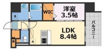 Luxe玉造南の間取り画像