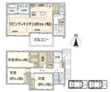 貸家 三鷹市井の頭戸建の間取り画像