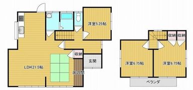 川島貸家の間取り画像