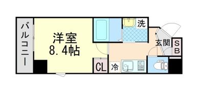 L’sステューディオ岡本の間取り画像