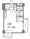 静岡泉町エンブルコート6階1DKLの間取り画像