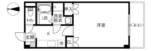 エスペランス徳用A棟の間取り画像