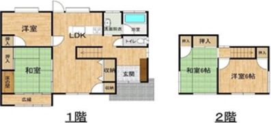 上富井戸建324の間取り画像