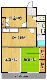 ニューサンリバー小倉の間取り画像