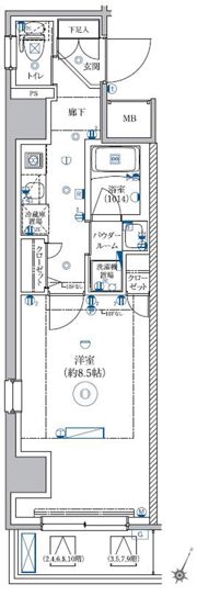 LEXE AZEST横濱関内の間取り画像