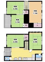 新橋町戸建の間取り画像