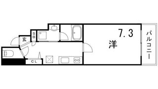 クオーレ三宮弐番館の間取り画像