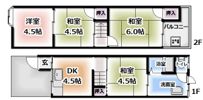 点野4丁目テラスハウスの間取り画像