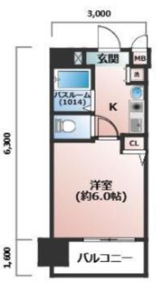 エステムコート梅田東アクアパレスの間取り画像