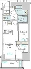 Brillia ist 上野稲荷町の間取り画像