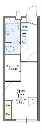 レオパレスサカワの間取り画像
