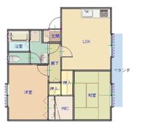 グランパレ陽向Bの間取り画像