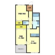 信開ベルシー長江B棟の間取り画像