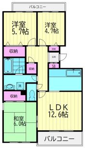 鵜の木リリエンハイムの間取り画像
