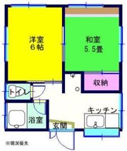 三春町1貸家の間取り画像