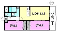 ブライム ボォウ レジデンスCの間取り画像